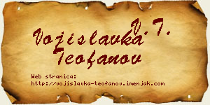 Vojislavka Teofanov vizit kartica